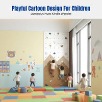Indoor Climbing Wall for Kids, Wooden Tactile Training, Kindergarten Gym Panel