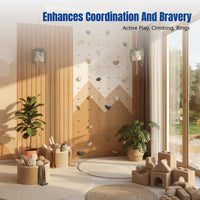 Indoor Climbing Wall for Kids, Wooden Tactile Training, Kindergarten Gym Panel