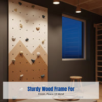 Indoor Climbing Wall for Kids, Wooden Tactile Training, Kindergarten Gym Panel