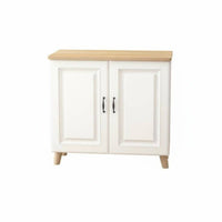 Kitchen Floor Storage Cabinet, Multitier Rack, Food Prep Table, Thickened Board, Modern Design