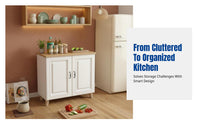 Kitchen Floor Storage Cabinet, Multitier Rack, Food Prep Table, Thickened Board, Modern Design