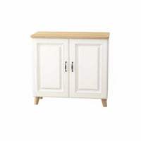 Kitchen Floor Storage Cabinet, Multitier Rack, Food Prep Table, Thickened Board, Modern Design