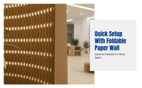 Accordion Paper Partition, Office Folding Screen, Lightweight Movable Divider, Modern Minimalist Design