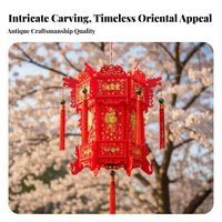 Chinese design Lantern, Antique Hexagonal grand light, light-emitting diode Rotating Colorful Light, New Year Balcony Decoration