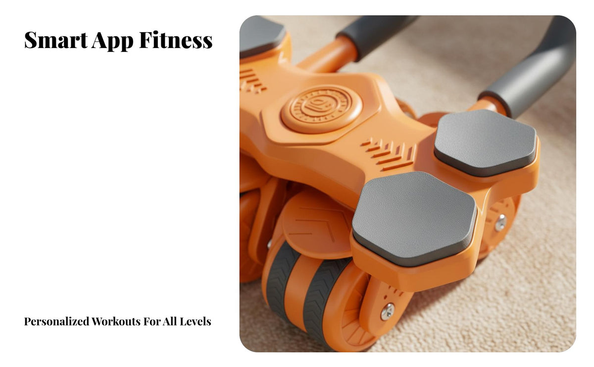 Ab Wheel, Automatic Return, Four-Wheel Home Fitness Equipment for Core Training