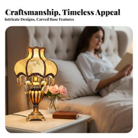 European design Table light fixture, Vintage Luxury Bedside Cabinet Light, Romantic Bedroom Atmosphere Lighting