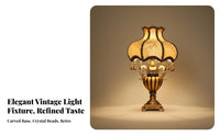 European design Table light fixture, Vintage Luxury Bedside Cabinet Light, Romantic Bedroom Atmosphere Lighting
