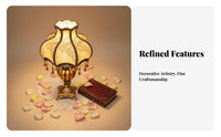 European design Table light fixture, Vintage Luxury Bedside Cabinet Light, Romantic Bedroom Atmosphere Lighting