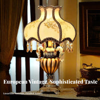 European design Table light fixture, Vintage Luxury Bedside Cabinet Light, Romantic Bedroom Atmosphere Lighting