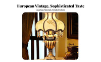 European design Table light fixture, Vintage Luxury Bedside Cabinet Light, Romantic Bedroom Atmosphere Lighting