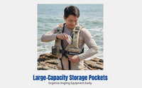 Fishing Life Jacket, Portable High Buoyancy Vest, Outdoor Adult Fishing Gear, Breathable Mesh, Multi-Pocket, Reflective Straps
