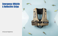 Fishing Life Jacket, Portable High Buoyancy Vest, Outdoor Adult Fishing Gear, Breathable Mesh, Multi-Pocket, Reflective Straps