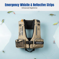 Fishing Life Jacket, Portable High Buoyancy Vest, Outdoor Adult Fishing Gear, Breathable Mesh, Multi-Pocket, Reflective Straps