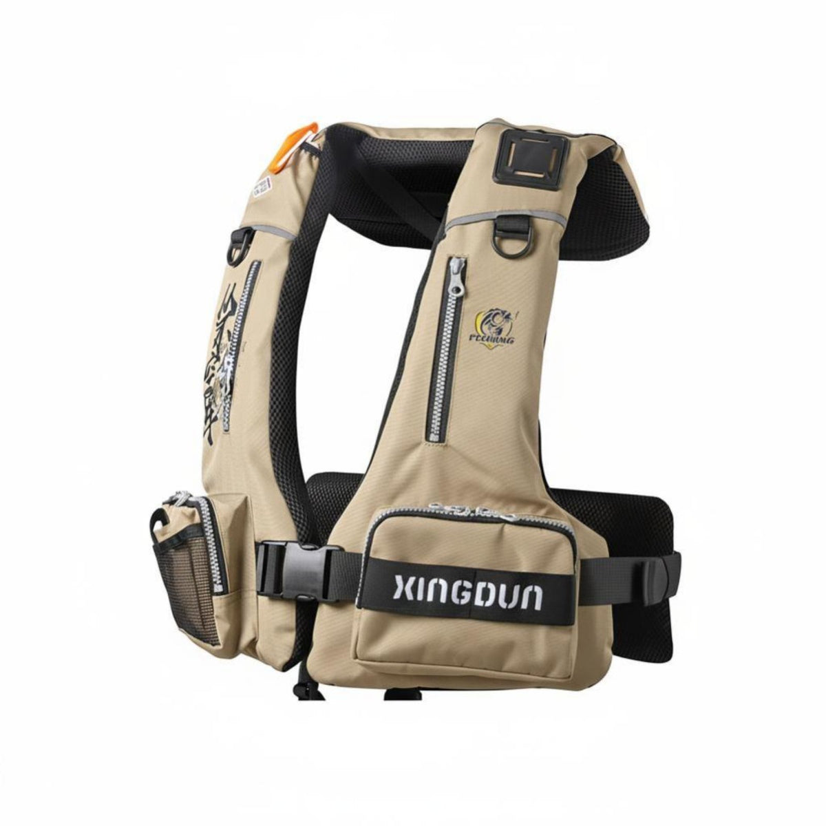 Fishing Life Jacket, Portable High Buoyancy Vest, Outdoor Adult Fishing Gear, Breathable Mesh, Multi-Pocket, Reflective Straps