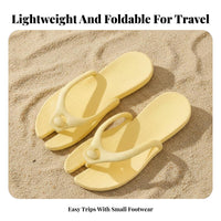 Travel Foldable House Shoes, Portable Non-Slip Sandals, Unisex Shower Flip Flops for Bathroom, Beach, Business Trip