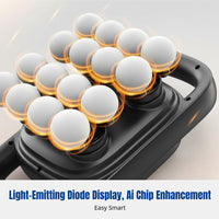 Electric Muscle Massager, 16 Heads, Adjustable Power, LED Display, Deep Tissue Relief for Neck, Waist, Leg, Men & Women