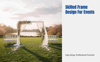 Stage Frame, Adjustable Backdrop Stand, Outdoor Wedding Decoration, Telescopic Rod, Easy Assembly for Events