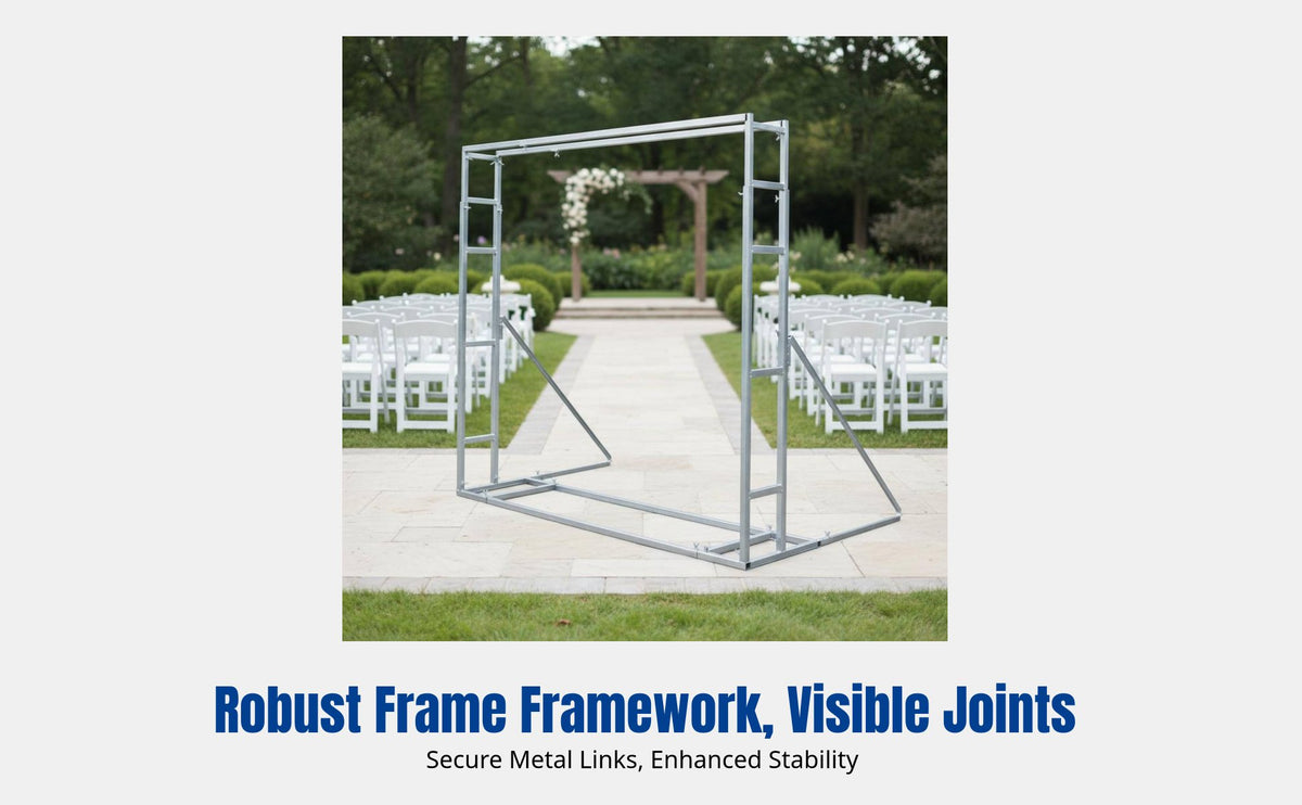 Stage Frame, Adjustable Backdrop Stand, Outdoor Wedding Decoration, Telescopic Rod, Easy Assembly for Events