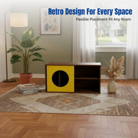 Mid-Century TV Stand, Vintage Adjustable Storage Cabinet, Small Space Organizer