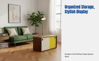 Mid-Century TV Stand, Vintage Adjustable Storage Cabinet, Small Space Organizer