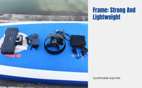Paddle Board Underwater Electric Propeller, Surfboard Mount Engine, Twin Model, Forward/Reverse, Long Battery, PVC