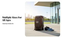 Ice Sports Gear Bag, Upright Rolling Trolley, Polyester, For Kids Adults
