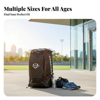 Ice Sports Gear Bag, Upright Rolling Trolley, Polyester, For Kids Adults