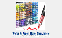 Acrylic Marker Pen Set, Direct Ink, Large Capacity, Multi-Color, Professional Drawing, Kids Art Supplies