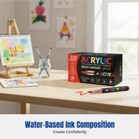Acrylic Marker Pen Set, Direct Ink, Large Capacity, Multi-Color, Professional Drawing, Kids Art Supplies