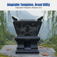 Stone Offering Table, Incense Burner, Hand-Carved Altar for Temple, Memorial