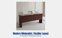 Conference Table, Sturdy Wood Veneer Rectangular Desk, Modern Training Table, Office Meeting Room Furniture