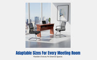 Conference Table, Rectangular Office Desk, Sturdy Wood Veneer, Customizable, Meeting Room