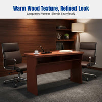 Conference Table, Rectangular Office Desk, Sturdy Wood Veneer, Customizable, Meeting Room