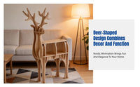 Nordic Book Rack, Creative Deer-Shaped Storage Shelf, Animal-Inspired Design, Home Decor, Shop Display, Multitier Wood