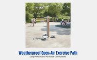 Outdoor Exercise Equipment Wood Walker, Park Community Square Sports, Single & Double Walker Combo, Fitness Path