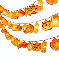 Holiday Fairy Lights, Snake Year Balcony Decor, Auspicious Character Lights