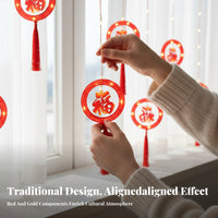 Red Lantern Curtain, Chinese New Year Event Decoration, Warm Ambience Lighting, Seasonal Event, Home Party Decor