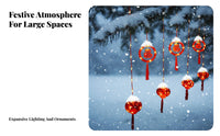 Red Lantern Curtain, Chinese New Year Event Decoration, Warm Ambience Lighting, Seasonal Event, Home Party Decor