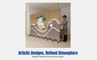 Chinese Style Wooden Room Divider, Folding Privacy Screen, Movable Partition for Office, Hotel, Living Room