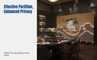 Chinese Style Wooden Room Divider, Folding Privacy Screen, Movable Partition for Office, Hotel, Living Room