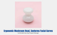 Pink Crystal Mushroom Massage Stone, Facial, Neck, Manual Gua Sha Board