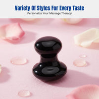 Pink Crystal Mushroom Massage Stone, Facial, Neck, Manual Gua Sha Board