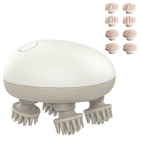 Waterproof Electric Scalp Massager, 8-Prong Kneading, Red Light Hair Care Device