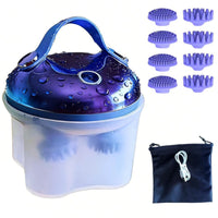 Waterproof Electric Scalp Massager, 8-Prong Kneading, Red Light Hair Care Device
