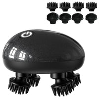Waterproof Electric Scalp Massager, 8-Prong Kneading, Red Light Hair Care Device