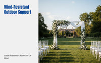 Metal Backdrop Stand, Telescopic Rod, Outdoor Wedding Decoration, Windproof Stage Frame, Easy Assembly, Advertising Display Support
