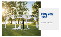 Metal Backdrop Stand, Telescopic Rod, Outdoor Wedding Decoration, Windproof Stage Frame, Easy Assembly, Advertising Display Support