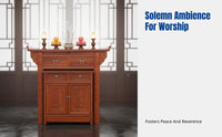 Hardwood Altar Table, Buddhist Cabinet, Home Prayer Table, Chinese Style, Elderly