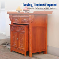 Hardwood Altar Table, Buddhist Cabinet, Home Prayer Table, Chinese Style, Elderly