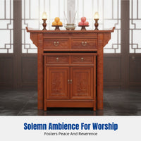 Hardwood Altar Table, Buddhist Cabinet, Home Prayer Table, Chinese Style, Elderly
